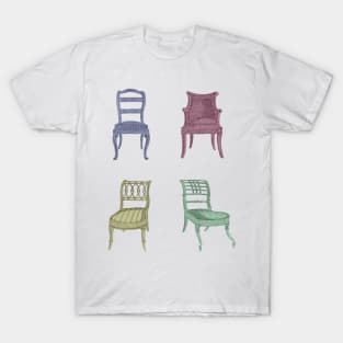 Cute Retro Chairs Set T-Shirt